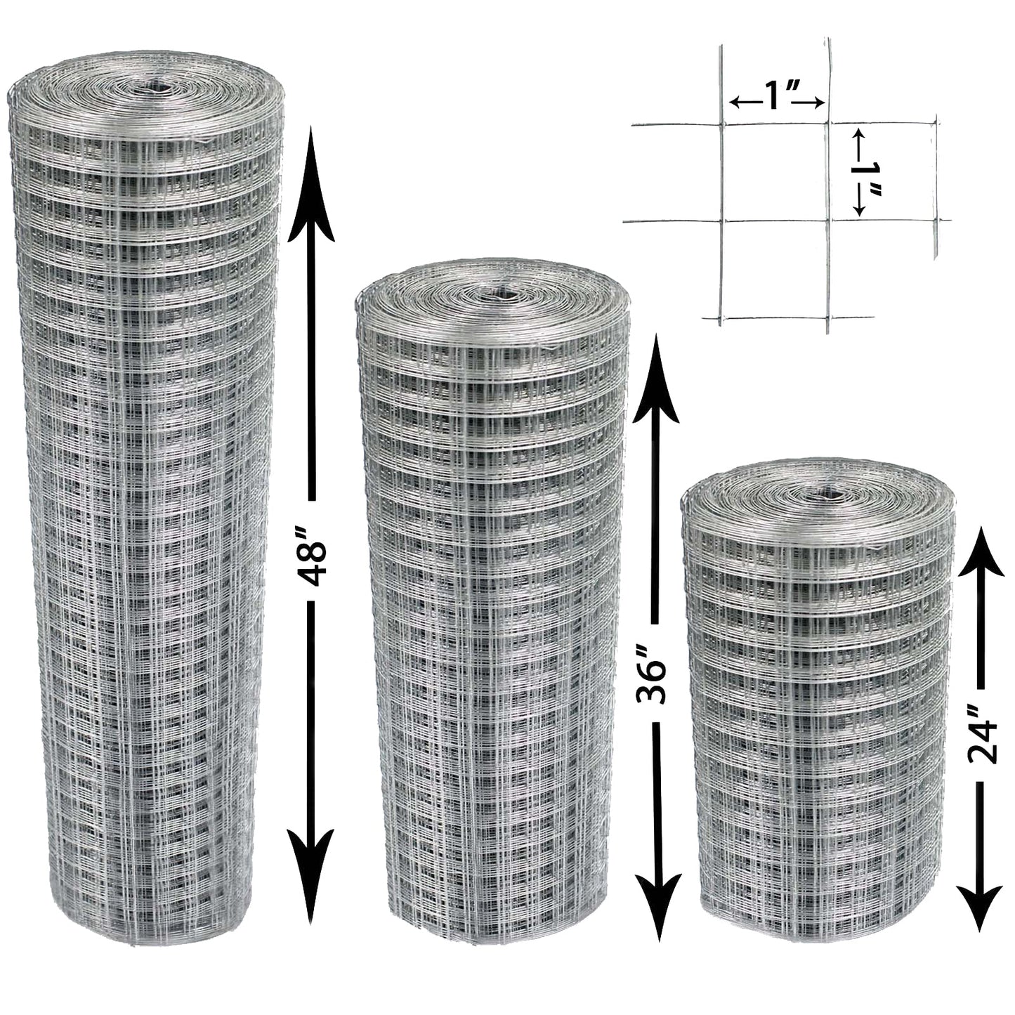 Welded Wire Mesh Fence 1"x1" Hole - Hot Dip Galvanised