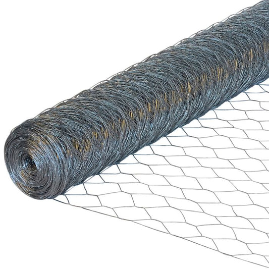 Galvanised Hexagonal Wire Mesh Roll – 50mm Hole | 0.9mm Wire | 0.9m or 1.2m x 25m