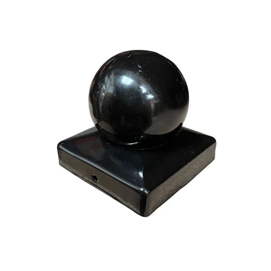 Ball Fence Post Cap 75mm Black
